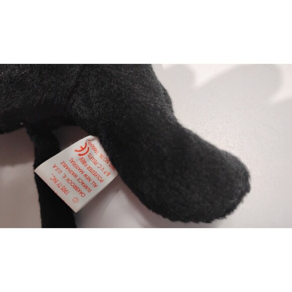 Ty Beanie Baby Velvet Cat ~ 12-16-95 ~ Style 4064 Black Cat Plush - Picture 3 of 3